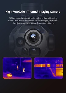 Skydroid C13 – Nacelle 3 axes à triple éclairage, zoom 2K 30X, caméra thermique 640, télémètre laser 1000m, charge utile d'inspection UAV 176g - Product Image 4