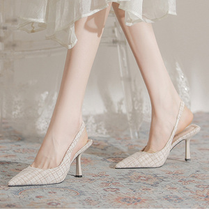 Sandalias de Tacón Alto de Verano para Mujer, Estilo Xiaoxiangfeng de Alta Gama, con Punta en Pico, Tacón Delgado, Cómodas, para Usar con Faldas - Product Image 6