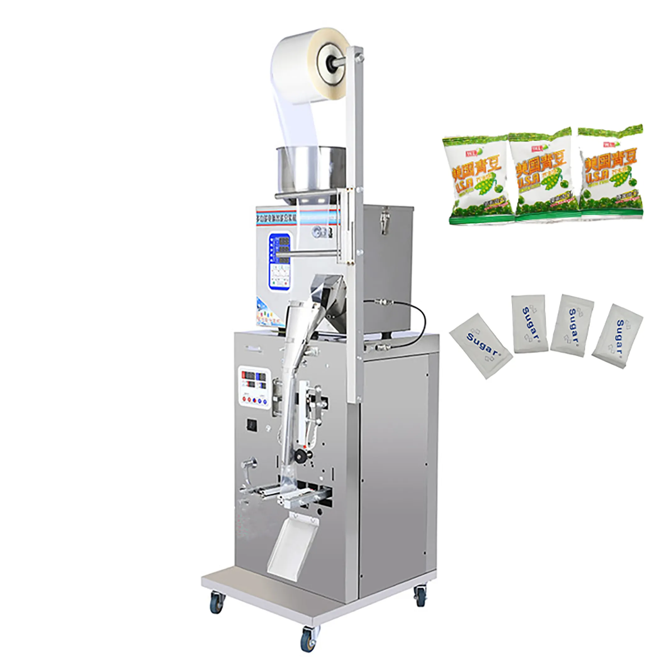 Máquina de embalagem alta para pesagem, máquina de lavar pó de enchimento de sementes para chá e arroz