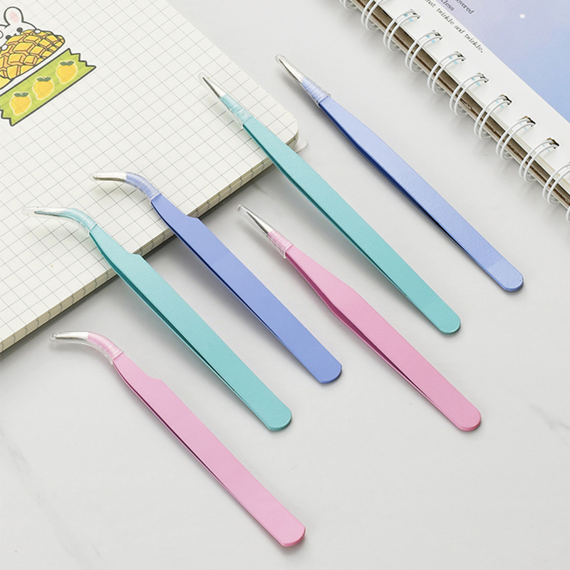 Пинцет Макарон из нержавеющей стали, цветной зажим «сделай сам» для клейкой ленты, ученический пинцет