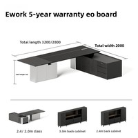Bureau de direction moderne en L à double moteur, réglable en hauteur électriquement, avec mémoire, pour bureau à domicile (Bois)