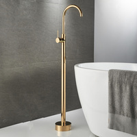 Beelee BL19000G Couleur Or Corps En Laiton Robinet pour Baignoire à fixation Au Sol Monté Au Sol Baignoire Robinet