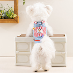 New Cute Modern Decorative Summer Denim Dress for <b>Small</b>/Medium Dogs-Lightweight Spring Clothes - Product Image 2