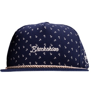 Gorra de Béisbol Retro Personalizada con Logotipo Bordado, Estampado y Cierre a Presión Azul - Product Image 1