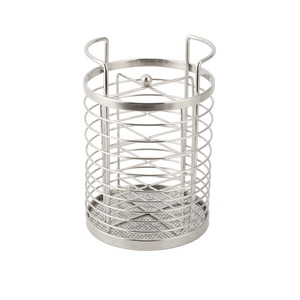 Stainless Steel Chopstick Holder Rotatable Round Draining Rack Quick Dry <b>Kitchen</b> <b>Storage</b> M Size - Product Image 2