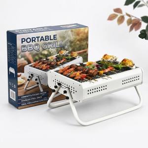 Parrilla de Carbón para Asados, Rectangular, Ventilada, Portátil, para Acampar, Hacer Picnic, Pescar, Jardín, Familia, Asados al Aire Libre - Product Image 1