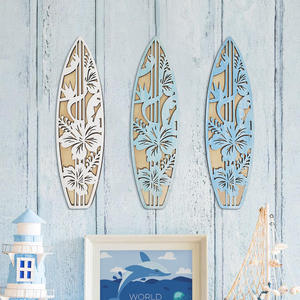 Tavole da surf estive in legno cartelli da parete decorazioni decorative da appendere da parete 3D scavare la spiaggia dell'oceano appeso a parete - Product Image 2