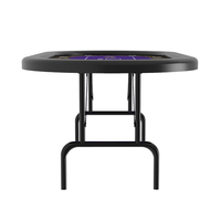 Table de jeu en acier inoxydable 10 en 1 YH 84 pouces à prix avantageux pour 10 personnes Texas Hold'em Poker