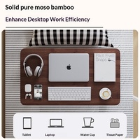 Escritorio Plegable Portátil de Bambú para Espacios Pequeños, Escritorio para Computadora de Oficina en Casa, No Requiere Ensamblaje