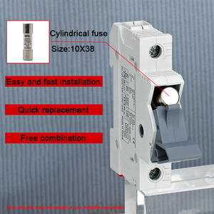 Солнечный PV Mersen предохранитель 10a 1000v Быстрый Удар 32a 1000vdc DC1000V предохранитель Din-рейка держатель предохранителя - Product Image 4