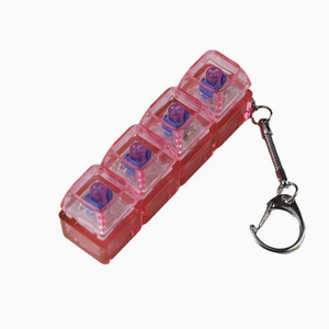 En İyi Kalite 4 Tuşlu Mekanik Klavye Anahtarı Anahtarlık Tuş Başlığı Test Cihazı Anahtarları LED Işık ve Stres Giderici Fidget Anahtarlık ile - Product Image 3