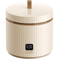 Cuisinière à riz intelligente mini 1,5 L - Cuisson par pression, couvercle amovible, pot en céramique antiadhésif, pour 1 à 2 personnes, cuisine à domicile et au bureau, cuisson facile