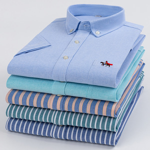 Nueva Camisa <span class=keywords><strong>de</strong></span> <span class=keywords><strong>Vestir</strong></span> <span class=keywords><strong>de</strong></span> Manga Corta para Hombre Palo Youth, 100% Algodón, Bolsillo 3D, Primavera, Diseño Completo - Product Image 5