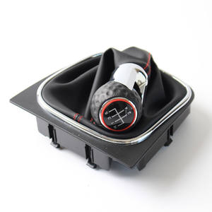 Poignée de levier de vitesse en cuir 5 6 vitesses ergonomique pour VW Golf 5 6 - Product Image 1