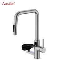 trou tasse rondelle mat noir en acier inoxydable retirer pulvérisateur évier robinet de cuisine avec verre rinceur