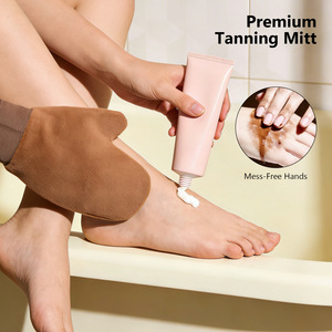 Meilleures ventes de produits de nettoyage : Gant de bronzage exfoliant avec trou pour le pouce, Gants de bronzage marron - Product Image 6