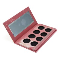 Palette de fards à paupières magnétique mate personnalisée avec miroir, 5/10 compartiments, emballage rigide en papier, inserts en mousse EVA avec dorure à chaud