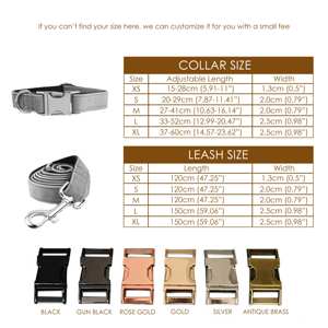 Collier pour chien personnalisé en tweed style bouclé, pour chien mâle, nom gravé sur collier petit, moyen, grand - Product Image 2