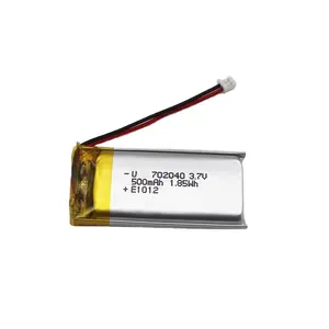 Pin Lithium Ion Polymer 3.7V 500MAh 702040