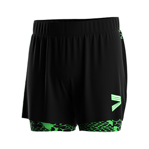 Pantalones Cortos Deportivos para Hombre, Forrados, Ajuste Seguro, Compresión y Soporte, Elásticos en 4 Direcciones, Ligeros, de Secado Rápido, para Entrenamiento de Jiu Jitsu No Gi - Product Image 1