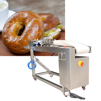Nouvelle machine à rouler la pâte électrique automatique commerciale de grande capacité pour la fabrication de beignets, de bagels, de biscuits et de pain, pour usage en restaurant, en acier inoxydable 304
