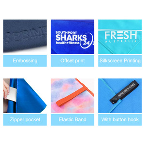 Cá nhân hoá tùy chỉnh in lớn gấp đôi Kích thước micro fibre cát miễn phí sợi nhỏ sọc bãi biển khăn cho người lớn - Product Image 2