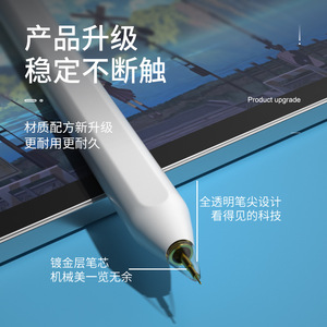 อะไหล่เปลี่ยนหัวปากกา Apple Pencil สำหรับ iPad ดีไซน์หลอดโลหะ สีชมพูใส สีฟ้า รุ่นอัปเกรด - Product Image 2