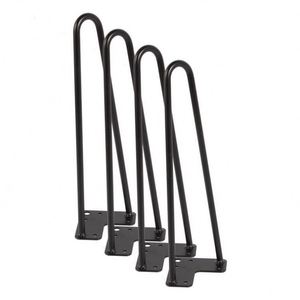 Pieds de table noirs en métal robuste, prix d'usine en gros, base de table industrielle en fonte pour restaurant, café, salle à manger - Product Image 2