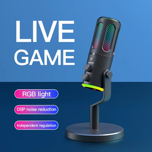 LED Display Desktop <strong>Computer</strong> <strong>Microphone</strong> Noise Reduction for <strong>Gaming</strong> Live Streaming USB Cardioid Fashionable for Singers Anchors - Product Image 1