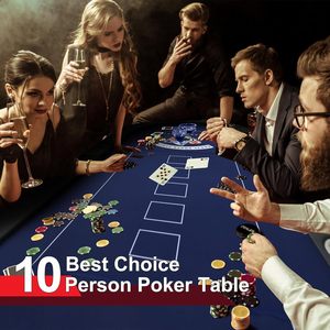<span class=keywords><strong>Table</strong></span> <span class=keywords><strong>de</strong></span> Poker Texas Portable 10 Joueurs 84 Pouces pour Casino Loisirs Jeu <span class=keywords><strong>de</strong></span> Blackjack <span class=keywords><strong>Pliable</strong></span> avec Rails Rembourrés et Porte-Gobelets Noir - Product Image 6