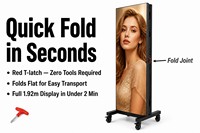 Écran d'affichage LED portable et pliable avec application Wi-Fi, signalisation numérique d'intérieur en cascade pour événements et expositions
