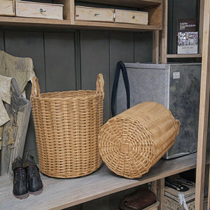 Cesta de Mimbre Tejida a Mano, Ecológica, Grande, para Decoración del Hogar, Cestas de Almacenamiento de Regalos, Cesta de Mimbre con Asas para Uso Doméstico - Product Image 6