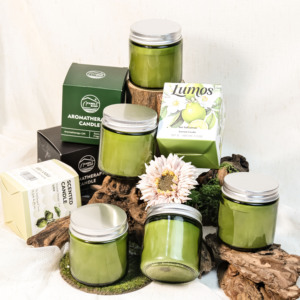 Ventes en gros d'emballages de parfums personnalisables, bougies aromatiques artisanales biologiques de 100 g dans un bocal en verre <span class=keywords><strong>vert</strong></span> armée pour la décoration des bars - Product Image 4