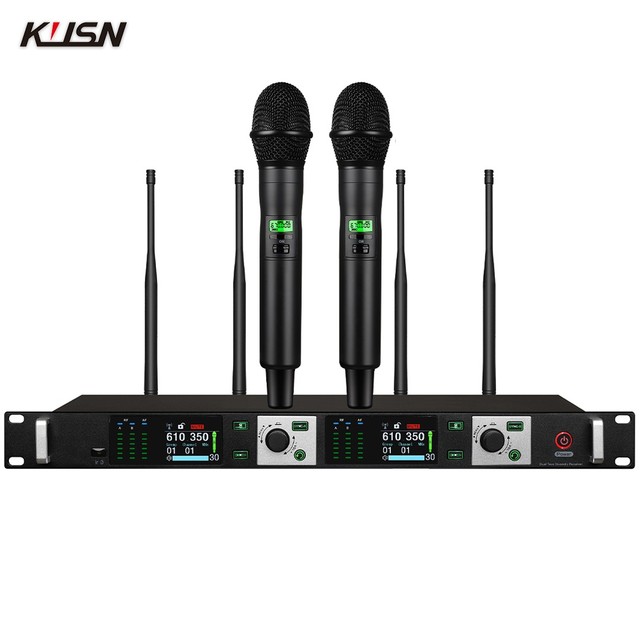 UHF Professional Conference Microphone Lapel Auto Tune Karaoke System Cordless Handheld Wireless Microphone