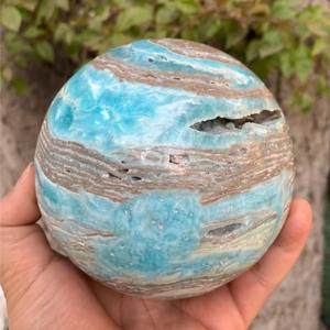 7-8cm sphère de guérison décoration de la maison boule de cristal minéral bleu blanc pierre précieuse cristal artisanat cadeaux hémimorphite sphère - Product Image 6