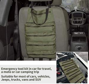 सुपर उपकरण रोल बैग रिंच रोल अप उपकरण पाउच के लिए बहु प्रयोजन कैनवास उपकरण रोल का आयोजन कार मोटरसाइकिल कार डेरा डाले हुए गियर - Product Image 5