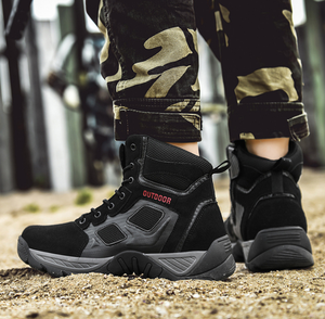 DF688 Stock Summer Outdoor Sports Walking Working <b>Hiking</b> Duty Men Breathable Sports <b>Hiking</b> Ankle <b>Boots</b> Black Desert - Product Image 4