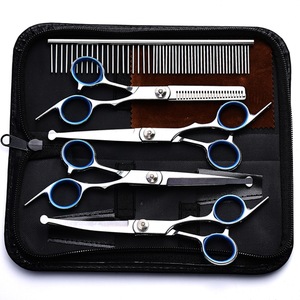 Chống gỉ Shears mèo chải chuốt Kit an toàn Vòng <span class=keywords><strong>tip</strong></span> Dog chải chuốt kéo - Product Image 2