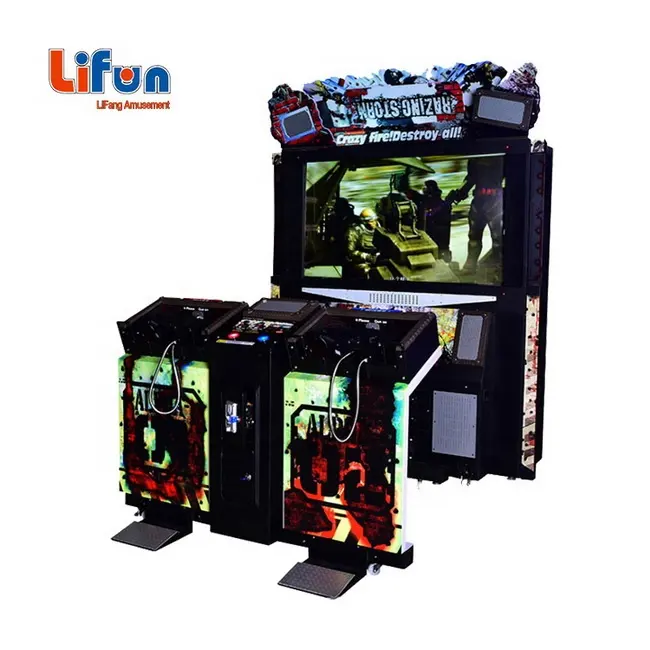Indoor Muntautomaat Video-Verwoesting Stormgeweer Schieten Arcade Game Machine 3d Elektrische Schietspellen Te Koop