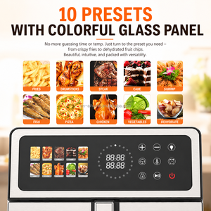<span class=keywords><strong>Friggitrice</strong></span> ad Aria da 8L con Finestra di Visualizzazione, 1800W, Riscaldatore in Acciaio Inox e Forte Convezione per Uso Domestico - Product Image 4