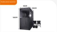 Tenda Sauna Uap Akrilik Elektrik Modern Hemlock Ukuran Penuh untuk 2 Orang, Ruang Spa Lipat dengan Jendela Transom dan Panel Kontrol Komputer