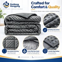 Couverture lestée en peluche Minky avec remplissage de billes de verre, portable et chauffante, pour voyage, hôtel, hôpital, logo personnalisé