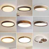 Plafonnier LED rond en fer moderne et créatif, télécommande, design minimaliste noir et blanc pour chambre à coucher, salon, salle à manger