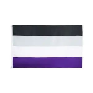 Bandera Asexual del orgullo, decoración del día del Orgullo, alta calidad, LGBT, arco iris, banderas Asexual, barato, 5x3 pies