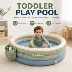 Piscina Inflable para Bebés 4 en 1 de PVC con Asiento Extraíble, Piscina de Juegos para Niños Pequeños, Piscina de Pelotas, Lavabo de Juguete - Product Image 1