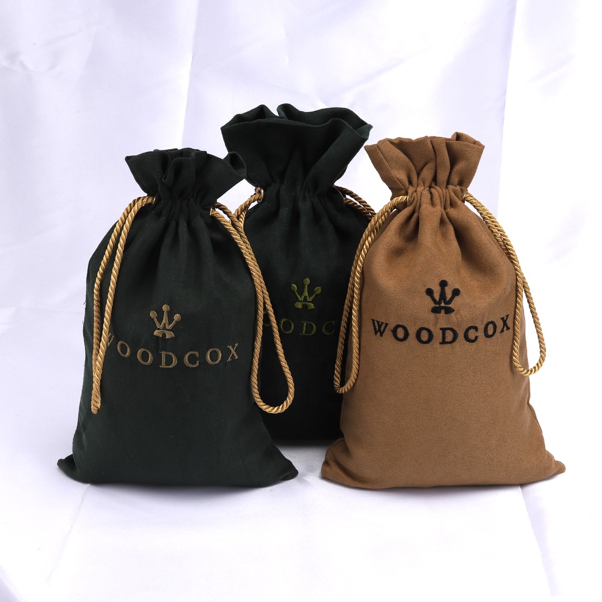 Custom Logo Printing Luxury Drawstring Suede Bag For Packaging Underwear Makeup Storage Gift Dust Suede Pouch
