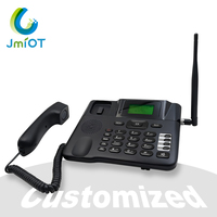 Téléphone fixe sans fil de bureau JIMI avec batterie Li-ion 1000 mAh, GSM CDMA, GRANDS BOUTONS, 4G VoLTE WiFi/ Écran couleur 2,4 pouces, double SIM, noir
