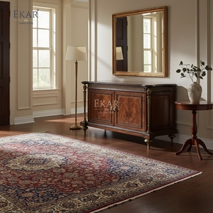 Buffet d'appoint doré à marqueterie Regency - Meuble d'appoint classique français de luxe |   EKAR FURNITURE - Product Image 3