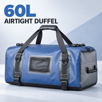 Sac de voyage tactique robuste en PVC 500D, étanche, avec logo personnalisé OEM, réduction dynamique du volume, pour l'alpinisme