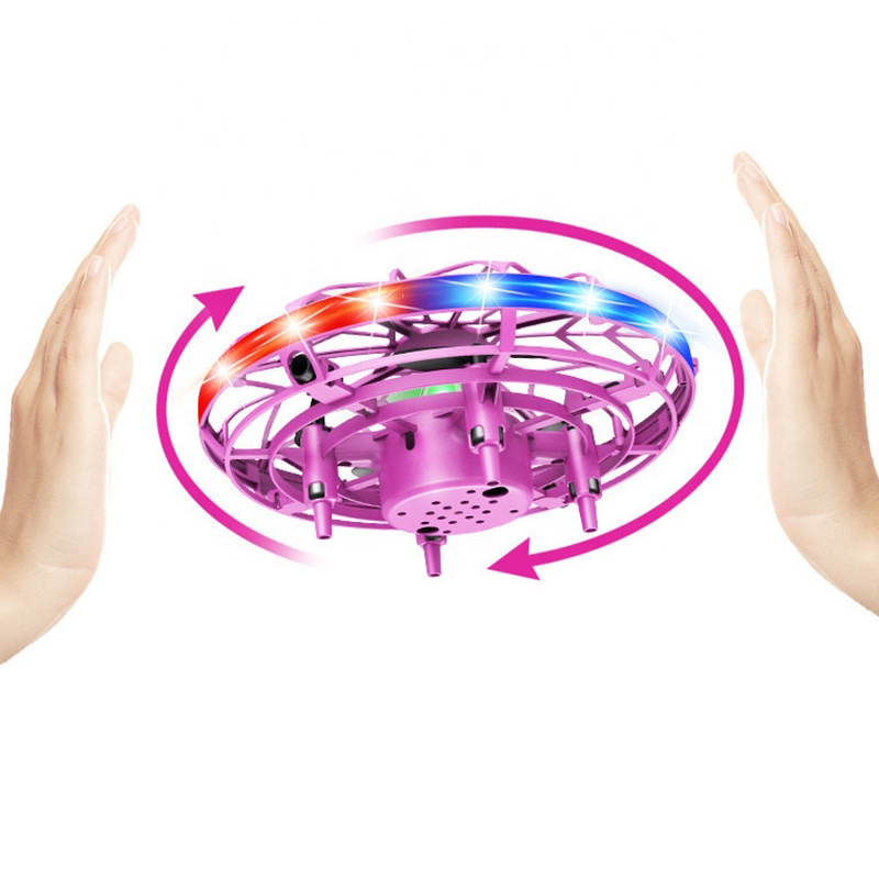 Мини-Дрон с пальцами, Дрон с ручным управлением и RGB-подсветкой, Летающий Спиннер для детей